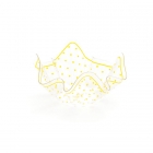 Mini trauks, konfekšu vai uzkodu bļodiņa, caurspīdīga ar dzelteniem punktiņiem 13x13x7 cm. 