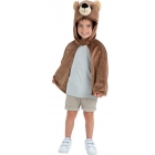 Детская плюшевая накидка «Медвежонок» с капюшоном