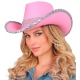 Rozā kovboju cepure ballītēm 