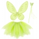 Zaļā “Maģiskā feja” (tutu, spārni, nūjiņa)