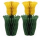 Papīra dekorācijas – Dzeltenas tulpes, 2 gab., izmērs 15 cm