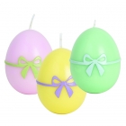 Svece Lieldienu olas formā, 9 cm, dzeltena.