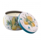 Aromātiskā svece ar citronu smaržu metāla bundžiņā 6x7x5 cm