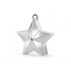 Balonu atsvariņš “Zvaigzne”, sudrabs — svētku dekorēšanai, galda noformēšanai un ballītēm