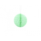 Šūnveida papīra bumba, pistāciju krāsā, 10 cm — svētku dekorēšanai, galda noformēšanai un ballītēm