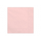 Papīra salvetes, gaiši rozā, 33 x 33 cm., 20 gab. — svētku dekorēšanai, galda noformēšanai un ballītēm