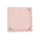 Rievotas salvetes, 33 x 33 cm., 12 gab., gaiši rozā — svētku dekorēšanai, galda noformēšanai un ballītēm