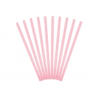 Papīra salmiņi, gaiši rozā, 19, 5 cm., 10 gab. — svētku dekorēšanai, galda noformēšanai un ballītēm