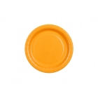 Papīra šķīvji, gaiši oranžas, 18 cm., 6 gab. — svētku dekorēšanai, galda noformēšanai un ballītēm