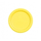 Papīra šķīvji, dzeltenas, 18 cm., 6 gab. — svētku dekorēšanai, galda noformēšanai un ballītēm