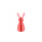 Šūnveida papīra dekoratīvais zaķis, rozā, 30 cm — svētku dekorēšanai, galda noformēšanai un ballītēm