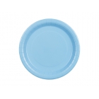 Papīra šķīvji, zili, 23 cm., 6 gab. — svētku dekorēšanai, galda noformēšanai un ballītēm