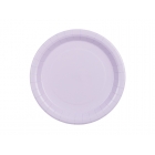 Papīra šķīvji, lavandas krāsā, 23 cm., 6 gab. — svētku dekorēšanai, galda noformēšanai un ballītēm