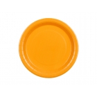 Papīra šķīvji, gaiši oranžas, 23 cm., 6 gab. — svētku dekorēšanai, galda noformēšanai un ballītēm