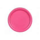 Papīra šķīvji, tumši rozā, 23 cm., 6 gab. — svētku dekorēšanai, galda noformēšanai un ballītēm