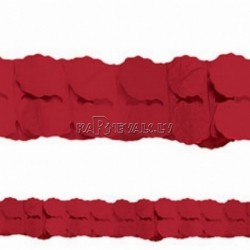 Бумажная декорация на день Валентина, гирлянда красная, 0.17x3.6 м