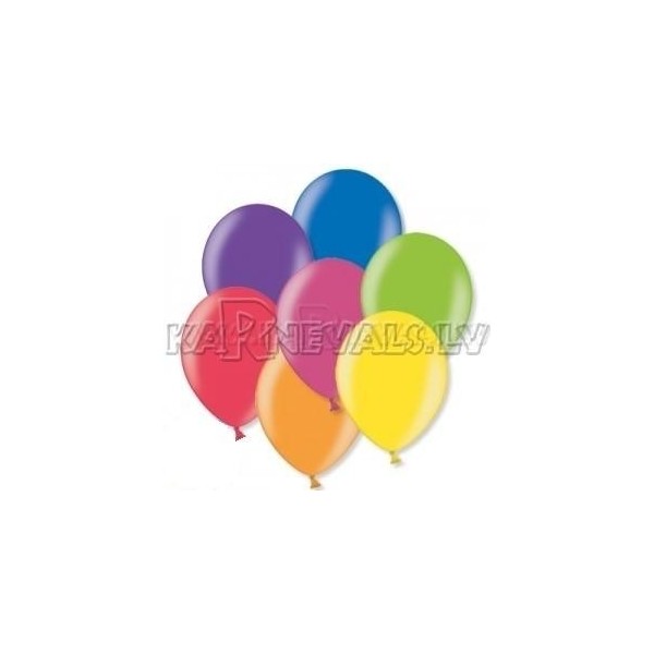 12cm lateksa balons, metalliks, assorti, 15 gab.
