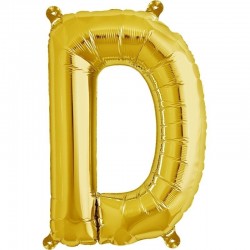 Шар буква "D", 41cм, фигура из фольги заполняется воздухом