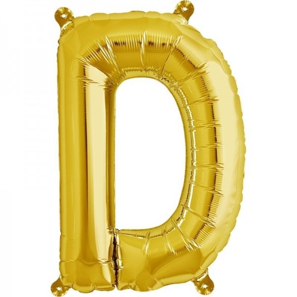 Шар буква "D", 41cм, фигура из фольги заполняется воздухом