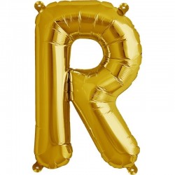 Шар буква "R", 41cм, фигура из фольги заполняется воздухом