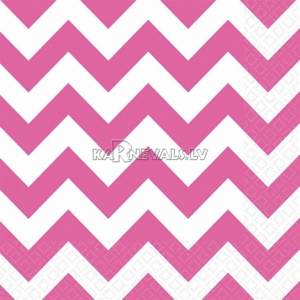ZIGZAG Papīra salvetes, Koši rozā krāsa, izmērs - 33х33cm 20.gab.