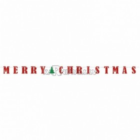 Merry Christmas Papīra virtene 365cm