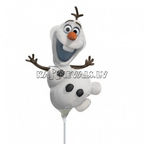 Balons no folijas ar gaisu Olafs, Ledus sirds | Frozen, MINI Figūra 30cm, ar kociņu