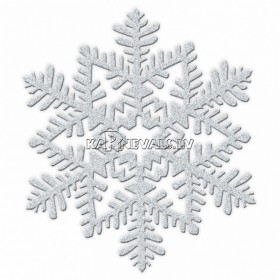 Sniegpārsliņa - piekaramā dekorācija, diam.10cm, ar  spīdumu, 4.gab