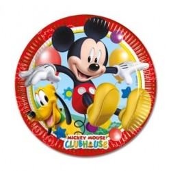 8 бумажных тарелок  23 см DISNEY PLAYFUL MICKEY