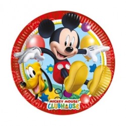 8 бумажных тарелок  20 см DISNEY PLAYFUL MICKEY