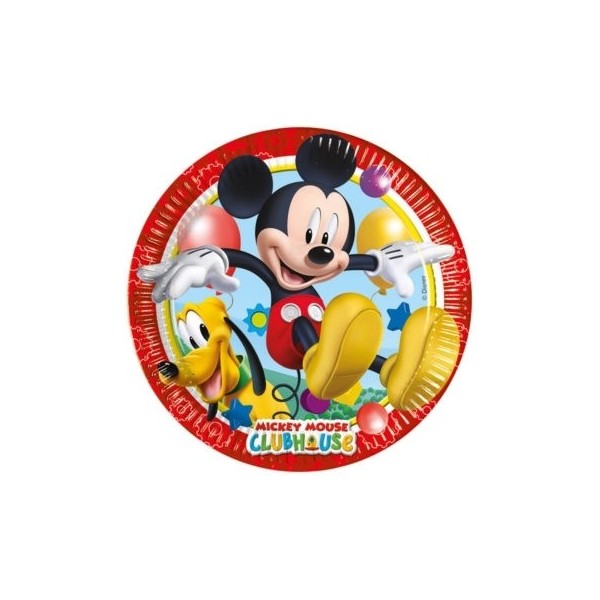 8 бумажных тарелок  20 см DISNEY PLAYFUL MICKEY
