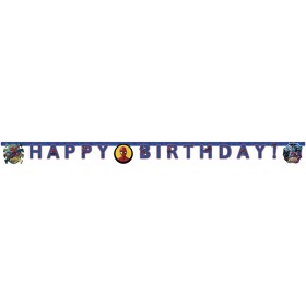 Бумажная гирлянда буквы "Happy Birthday" SPIDERMAN TEAM UP MARVEL