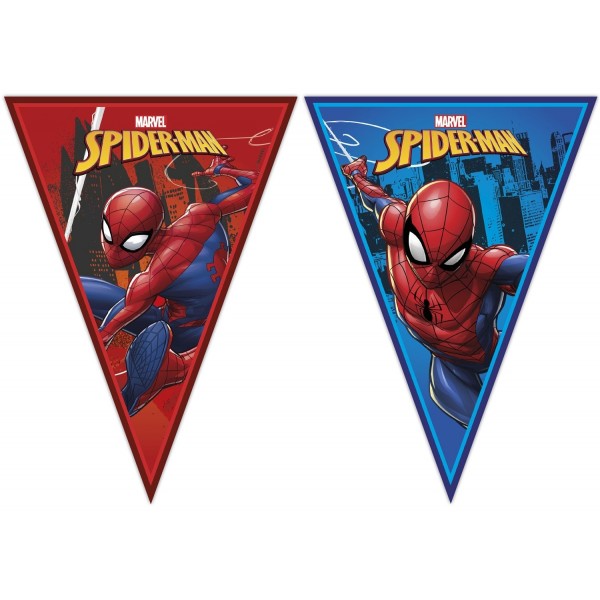 Vimpeļu (karodziņu)  virtene  (9 karodziņi) SPIDERMAN TEAM UP MARVEL﻿﻿ svētku atribūtika﻿