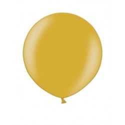 Apaļas formas liels lateksa balons zelta krāsa, 60cm, metālika, 1 gab. 