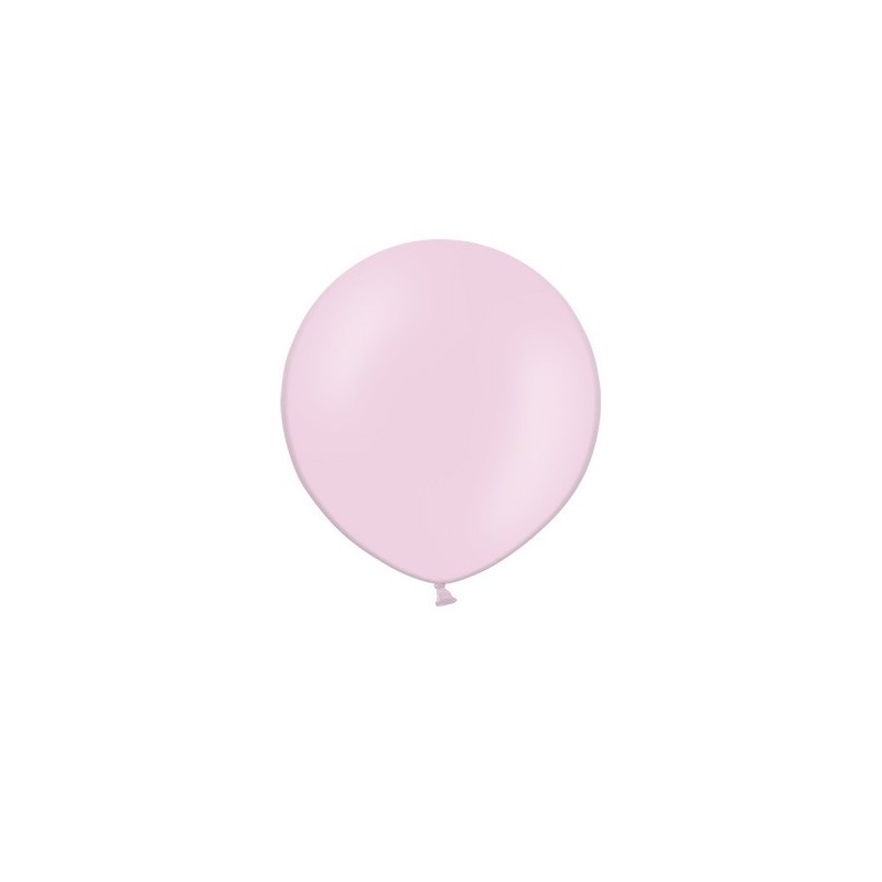 Apaļas formas liels lateksa balons gaiši rozā krāsā, 60cm, pastelis, 1 gab. 