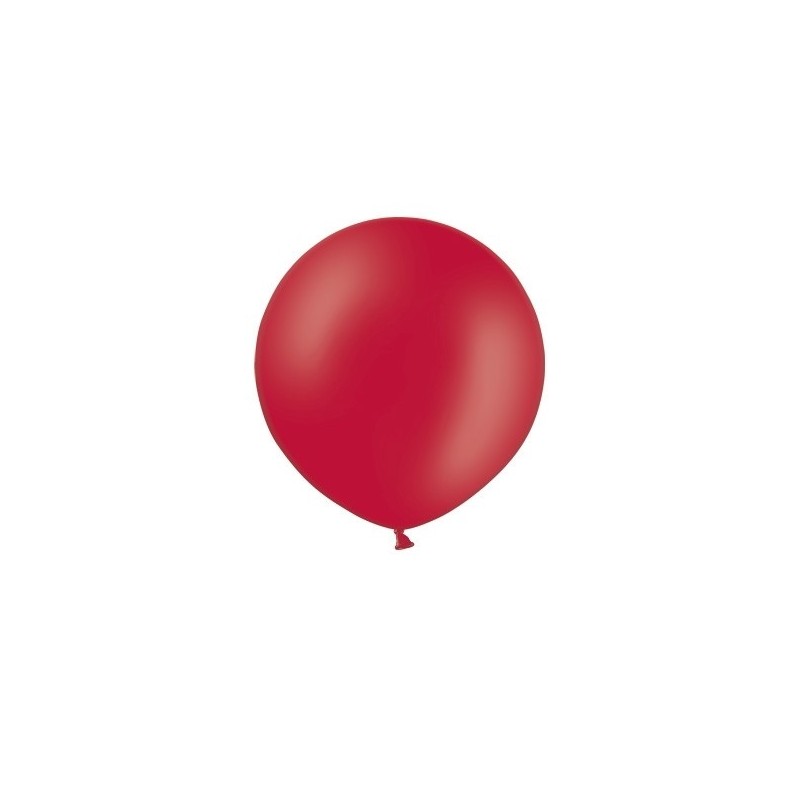 Apaļas formas liels lateksa balons sarkanā krāsā, 60cm, pastelis, 1 gab. 