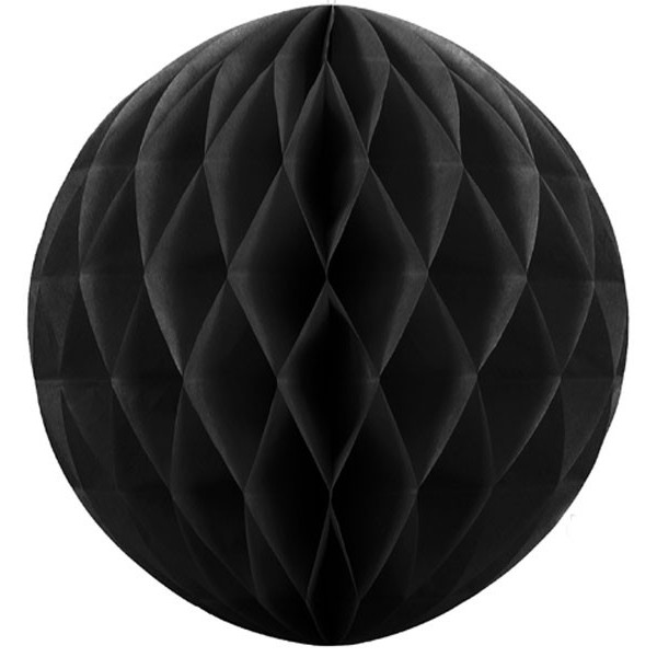 Šūnveida papīra bumba 30 cm melns