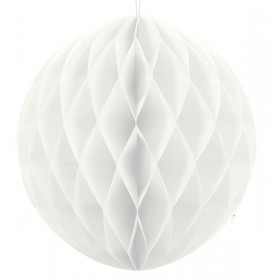 Šūnveida papīra bumba 30 cm balts