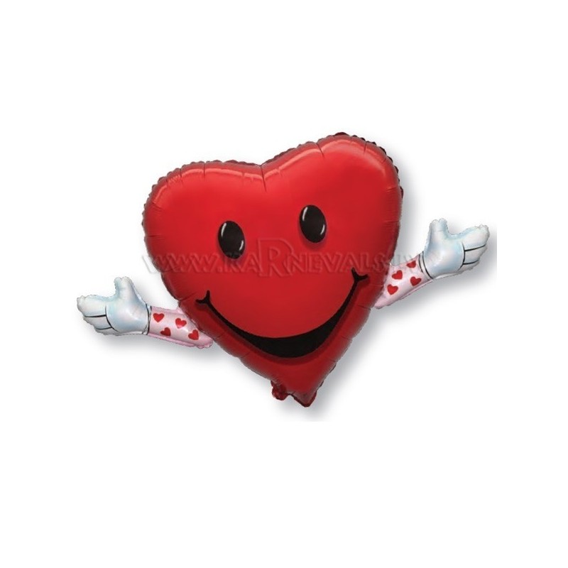 Balons no folijas Mīlu Tevi  - Love & Hug, izmērs 26”/65cm.h x 41”/104cm