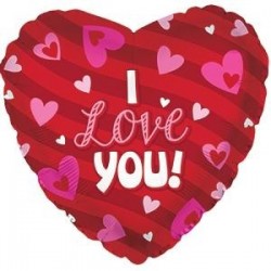 Шар в форме сердца, из фольги I Love You, красный, 43 cm., наполняется гелием 0.013 kbm