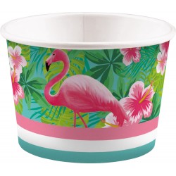 Trauciņi uzkodām, saldējumam, ledum "Flamingo Paradise"  270 ml., 8 gab.