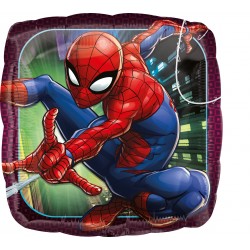 Квадратный шарик из фольги «Spider-Man Animated»,  размер, 43 см., наполняется гелием 