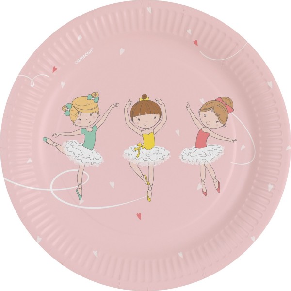 Šķīvīši "Mazā balerīna" 18 cm., 8 gab