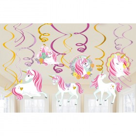 12 спиральных декораций Magical Unicorn