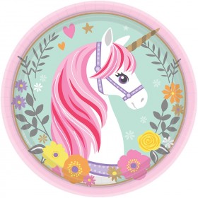 8 Šķīvīši Magical Unicorn  23 cm 