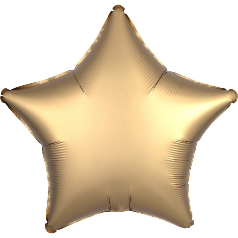 ЗВЕЗДА Стандартный  "Satin Luxe Gold Sateen"  воздушный шар из фольги 