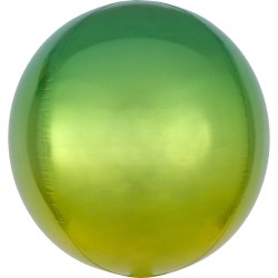 ORBZ DZELTENA un ZAĻA krāsas apaļa balons
