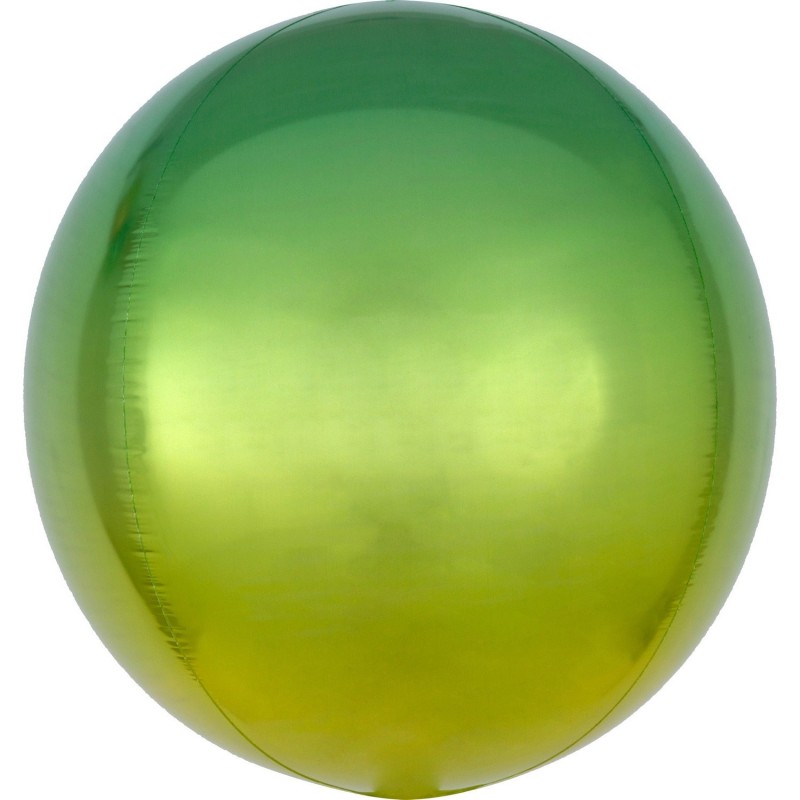 ORBZ DZELTENA un ZAĻA krāsas apaļa balons