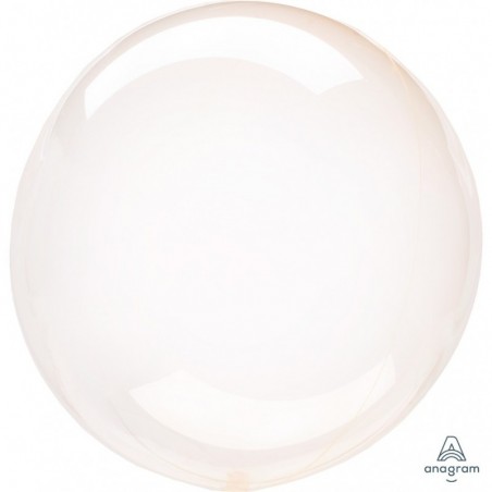 Balons CRYSTAL CLEARZ©, Apaļš, caurspīdīgs gaiši oranžs balons. Izmērs 45+ cm.