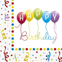 Салфетки  HAPPY BIRTHDAY  33 cm  20 шт.